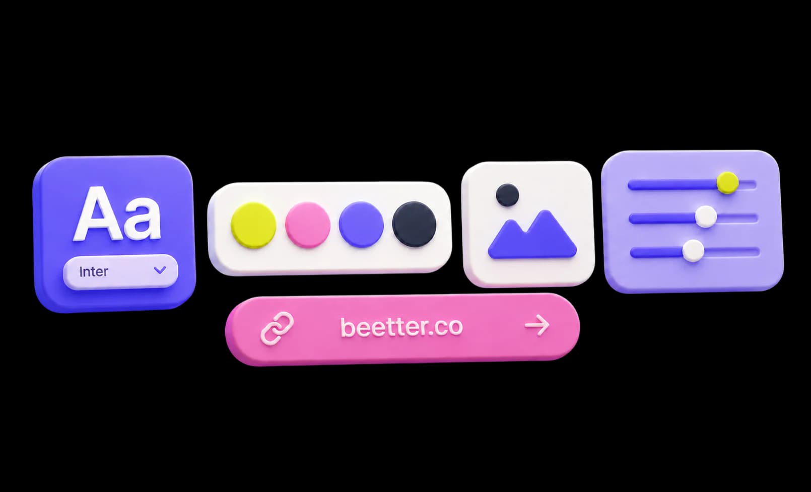 Editor visual con bloques, colores y layouts de Beetter